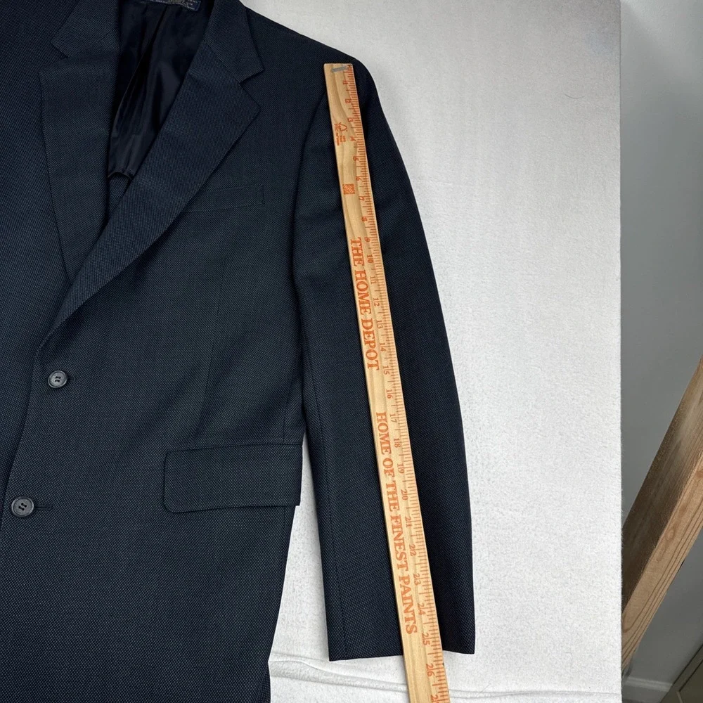 VTG Brooks Brothers Makers Mens Navy Birdseye Blazer 42L Office business wool